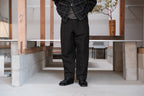 evan kinori　Single Pleat Pant Wool Linen Herring Bone
