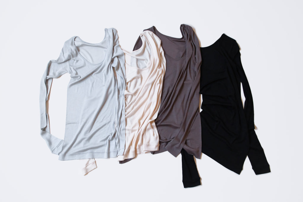 MALU OLIVIA - Deep U-neck long sleeve