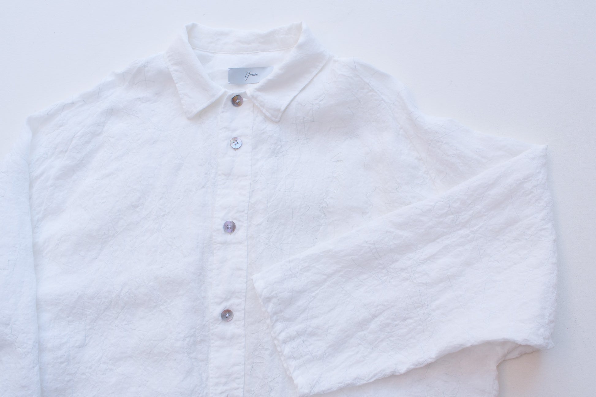 amachi. Phenomena Embroidery Shirt/White