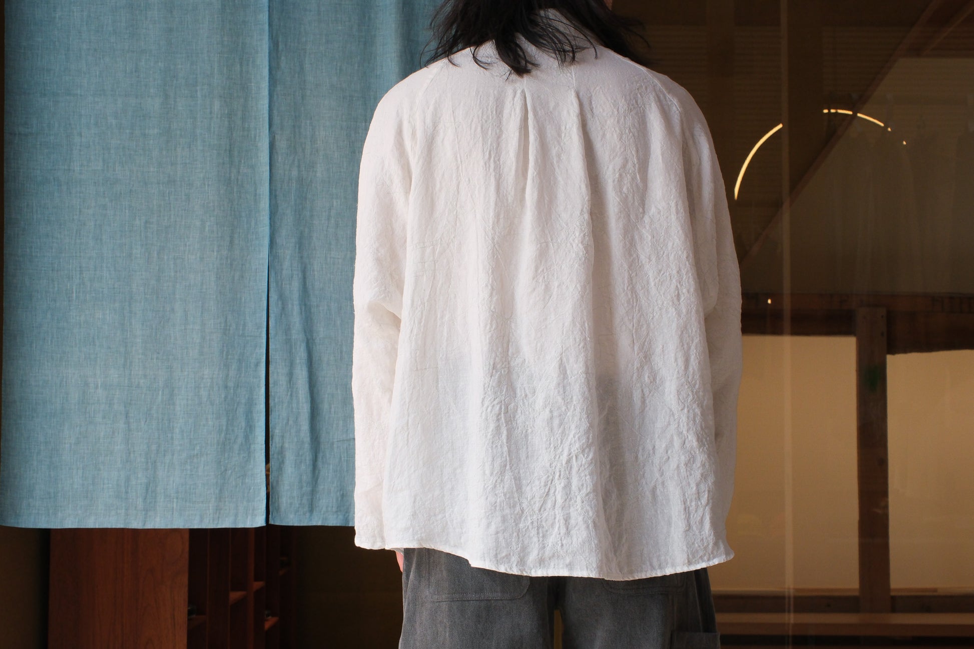 amachi. Phenomena Embroidery Shirt/White
