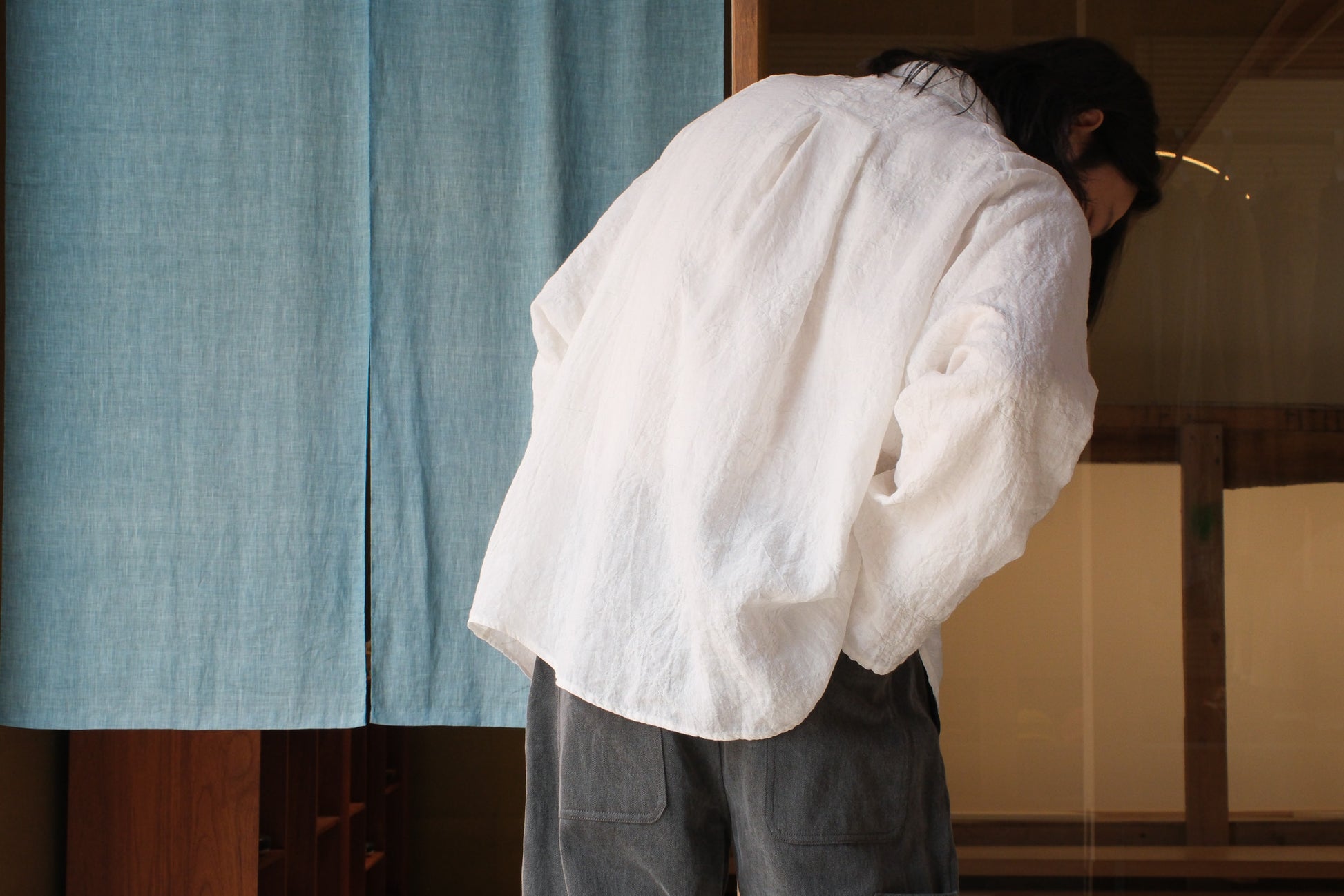 amachi. Phenomena Embroidery Shirt/White