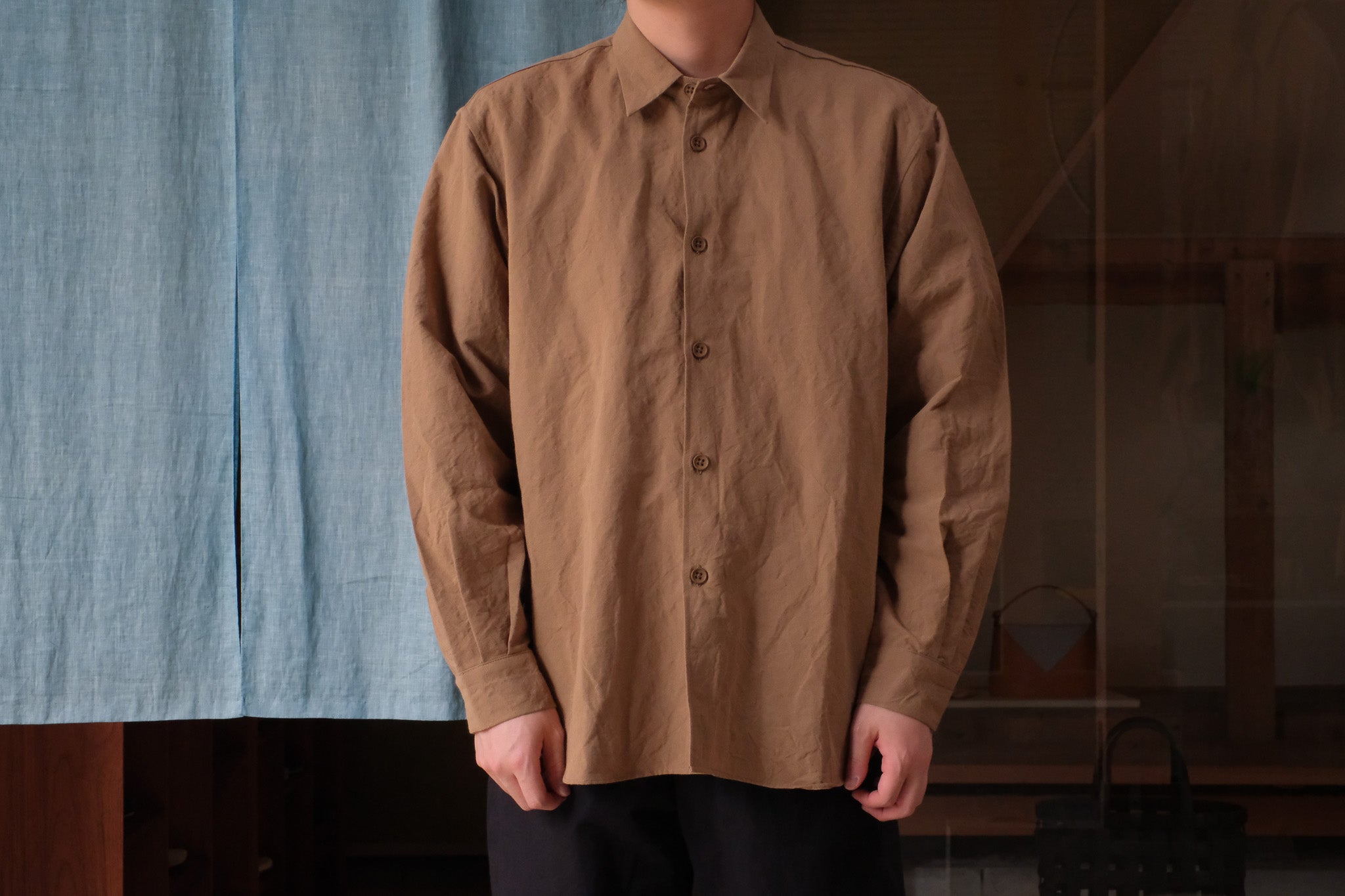MAN-TLE R18S8 "Weather Shirt" Reed Linen