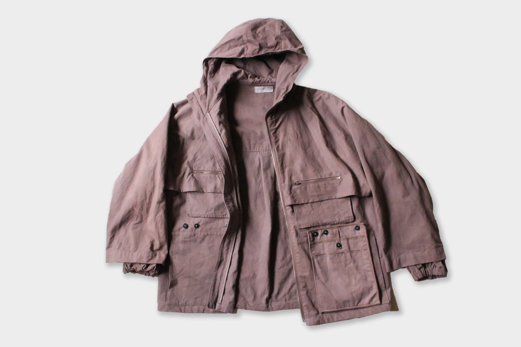 amachi. Double Layer Work Jacket - Deep Red Brown