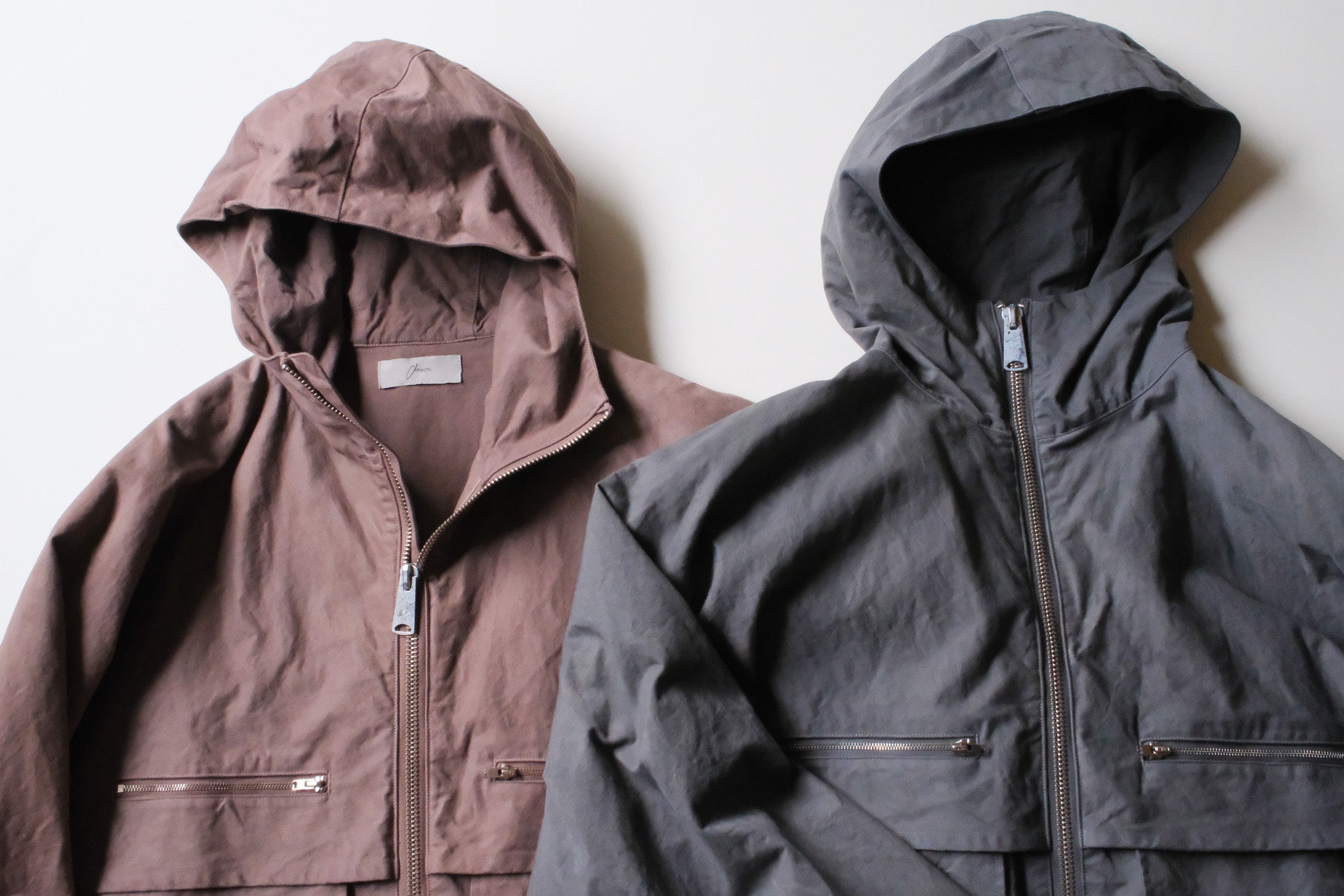 amachi. Double Layer Work Jacket - Deep Red Brown