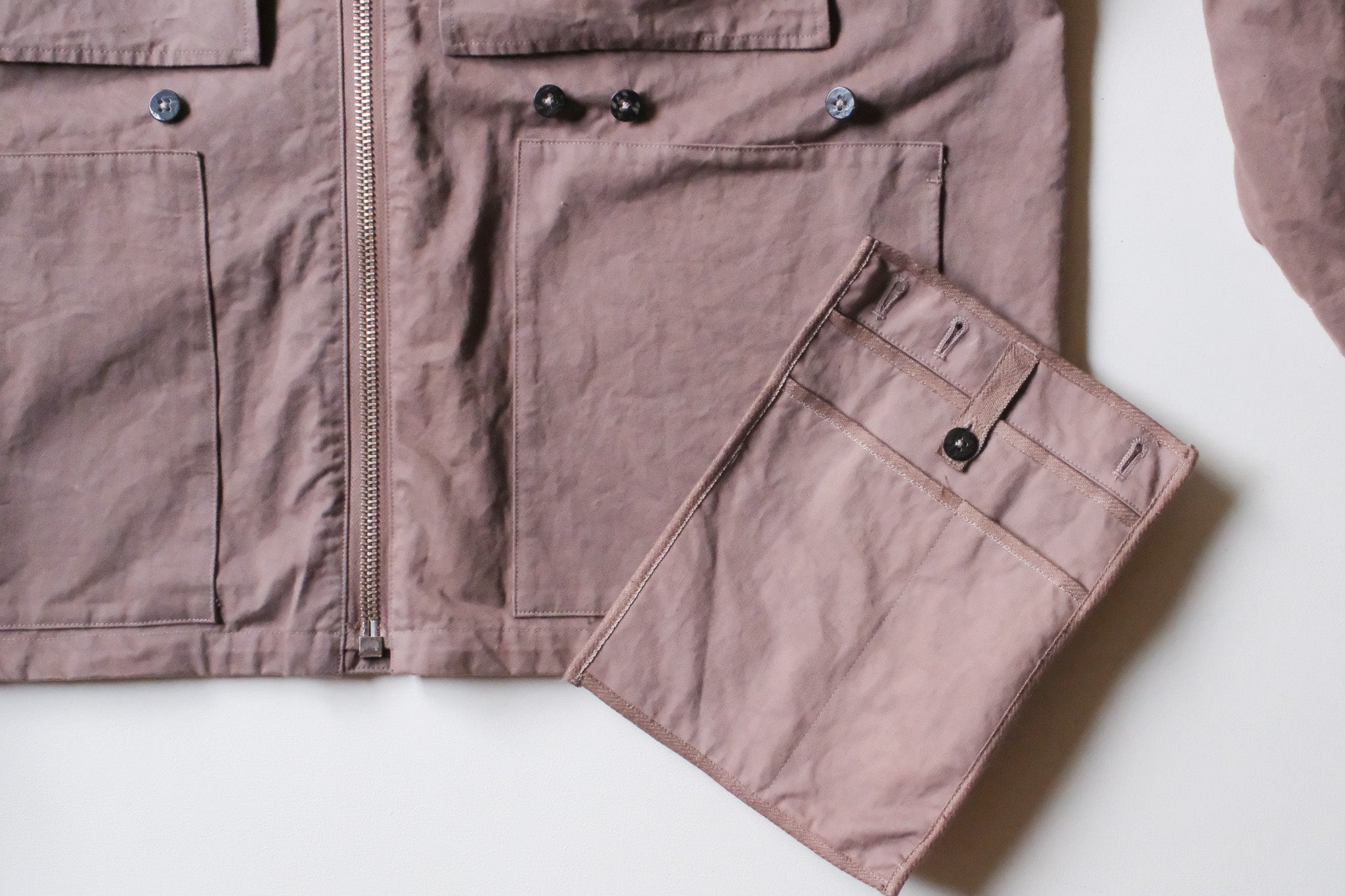 amachi. Double Layer Work Jacket - Deep Red Brown