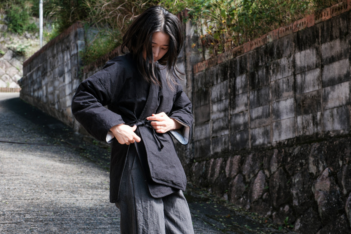 MAN-TLE　W R21D7 Down Long Cross Cardigan