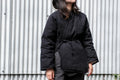 MAN-TLE　W R21D7 Down Long Cross Cardigan