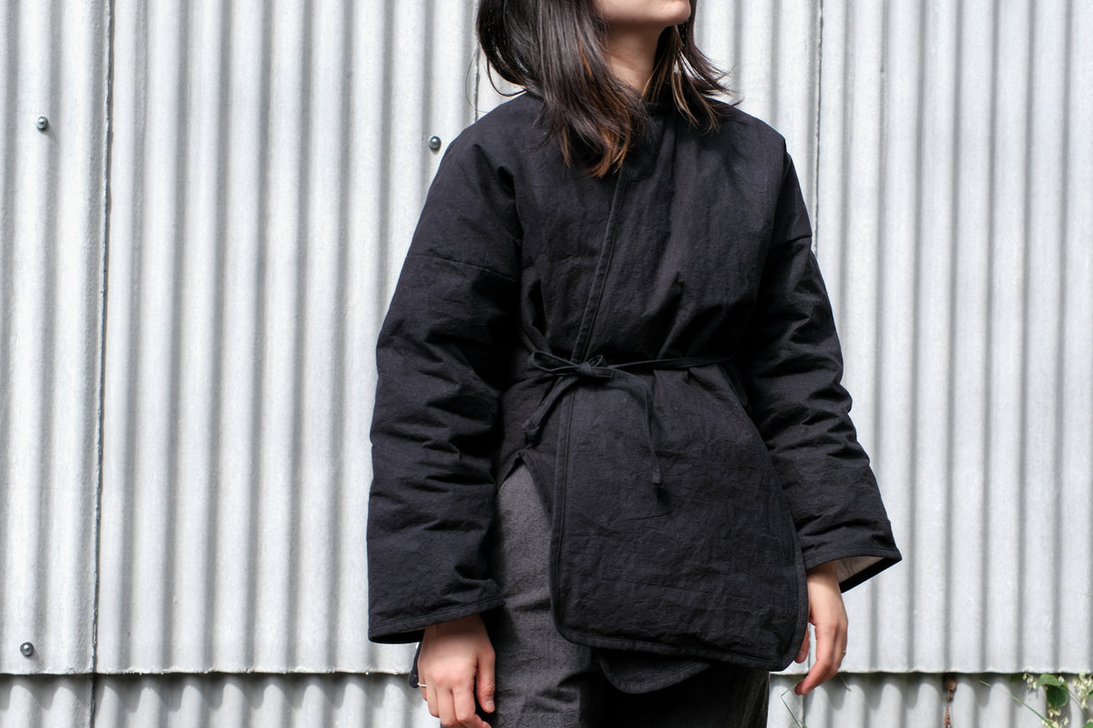 MAN-TLE　W R21D7 Down Long Cross Cardigan