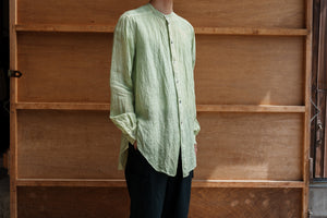amachi. Side Slit Shirt Green