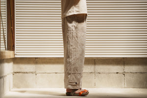 amachi. Double Knee Cargo Pants Suminagashi  - Off White×White Marble