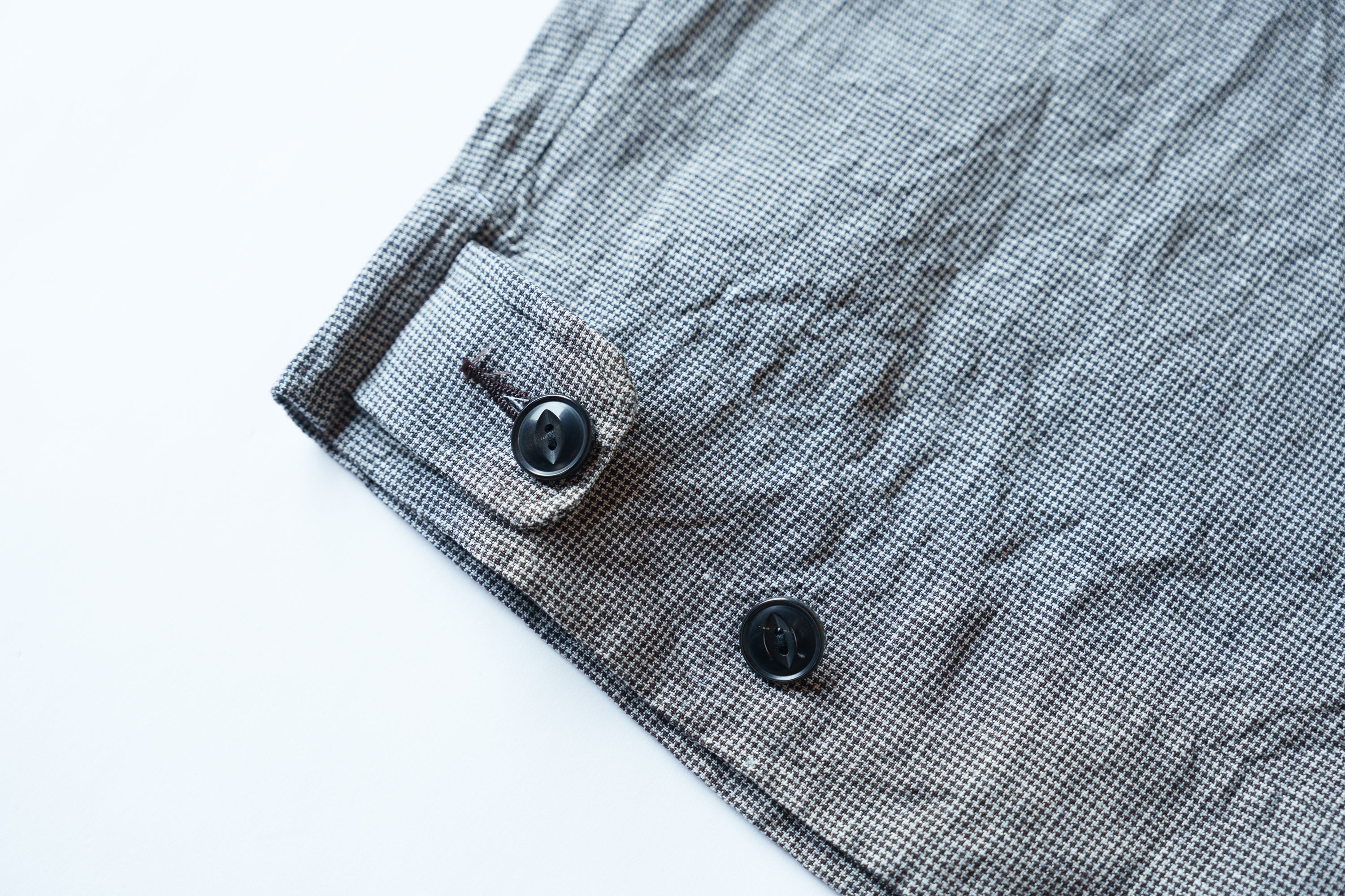 ARTS & SCIENCE Samue work pants - Mini hound's tooth check linen