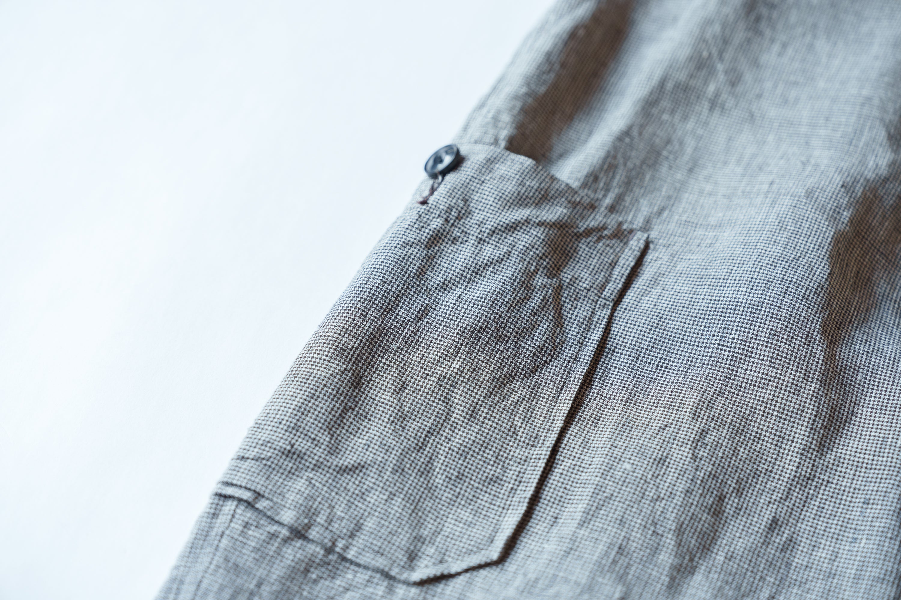 ARTS & SCIENCE Samue work pants - Mini hound's tooth check linen