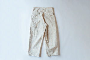 amachi. Double Knee Cargo Pants Suminagashi  - Off White×White Marble