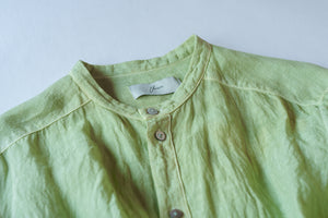 amachi. Side Slit Shirt Green
