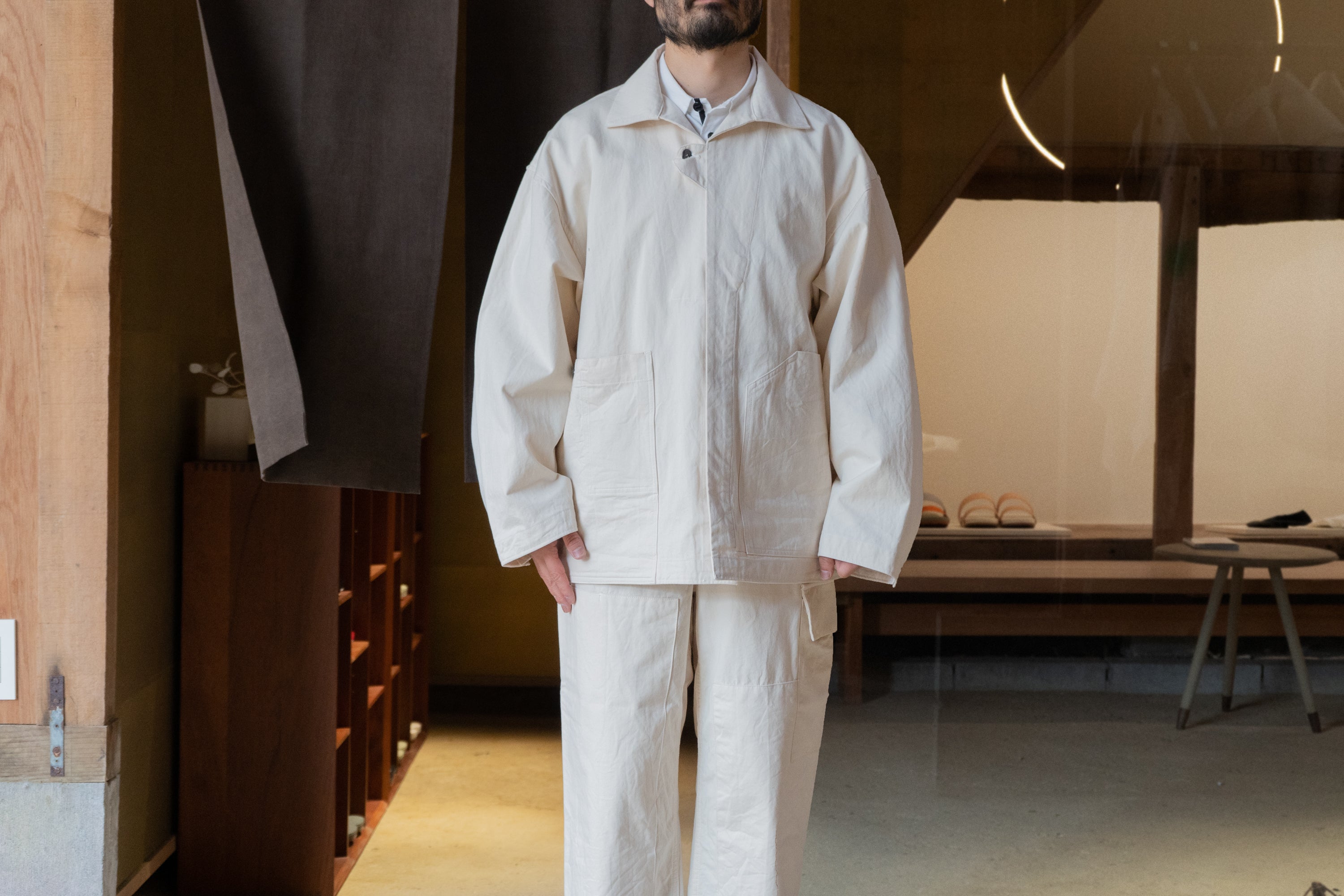 amachi. Meeting Jacket - Off White – 履物関づか 岩倉AA